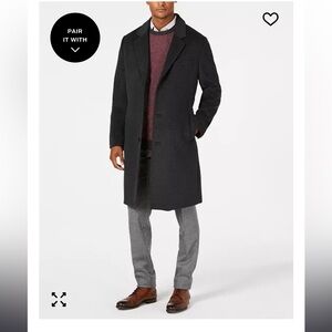 NWT! London Fog Signature Wool-Blend Overcoat.  Exclusively at Macy’s.